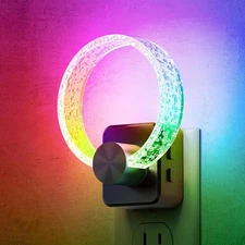 DORESshop Night Lights Plug Into Wall, LED Night Light Color Changing RGB with D
