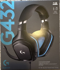 Logitech G432 Surround Sound Over-Ear Headset Boom Mic 3.5mm Black/Blue