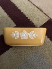 Vintage Pyrex Refrigerator Dish Fridgie Butterfly Gold 1 1/2 PT No Lid Rare