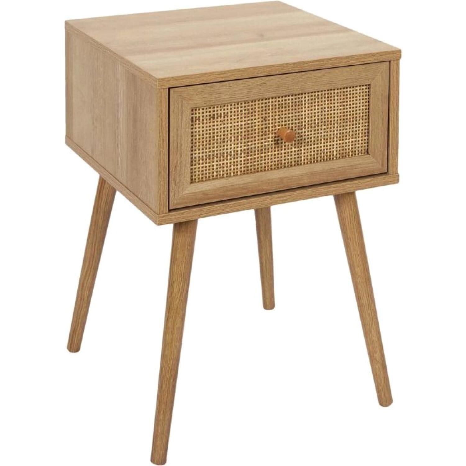Chevet Bali beige en bois de 39cm de large pour optimiser le rangement des petites chambres