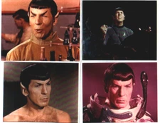 Four LEONARD NIMOY 1966 STAR TREK 8 x 10 color photos