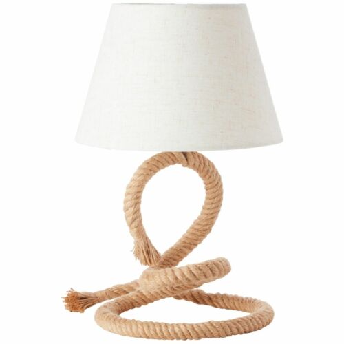BRILLIANT Lampe, Sailor Tischleuchte natur/weiß, Seil/Textil, 1x A60, E27, 40W,N - Bild 2 von 4