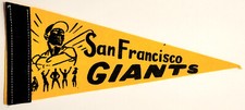 LATE1950s SAN FRANCISCO GIANTS SMALL RARE VINTAGE FELT MLB PENNANT 