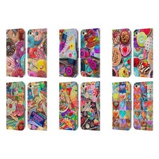 AIMEE STEWART COLOURFUL SWEETS LEATHER BOOK CASE FOR APPLE iPOD TOUCH MP3