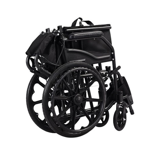20“ Wheelchair Self Propelled Folding Lightweight Transit Travel Wheelchair - Picture 7 of 19