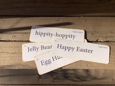 Vintage Style Handmade Easter Flashcards Set of Four Free Ship
