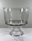 VINTAGE ANCHOR HOCKING PEDESTAL TRIFLE BOWL  8" Diameter W/BOX