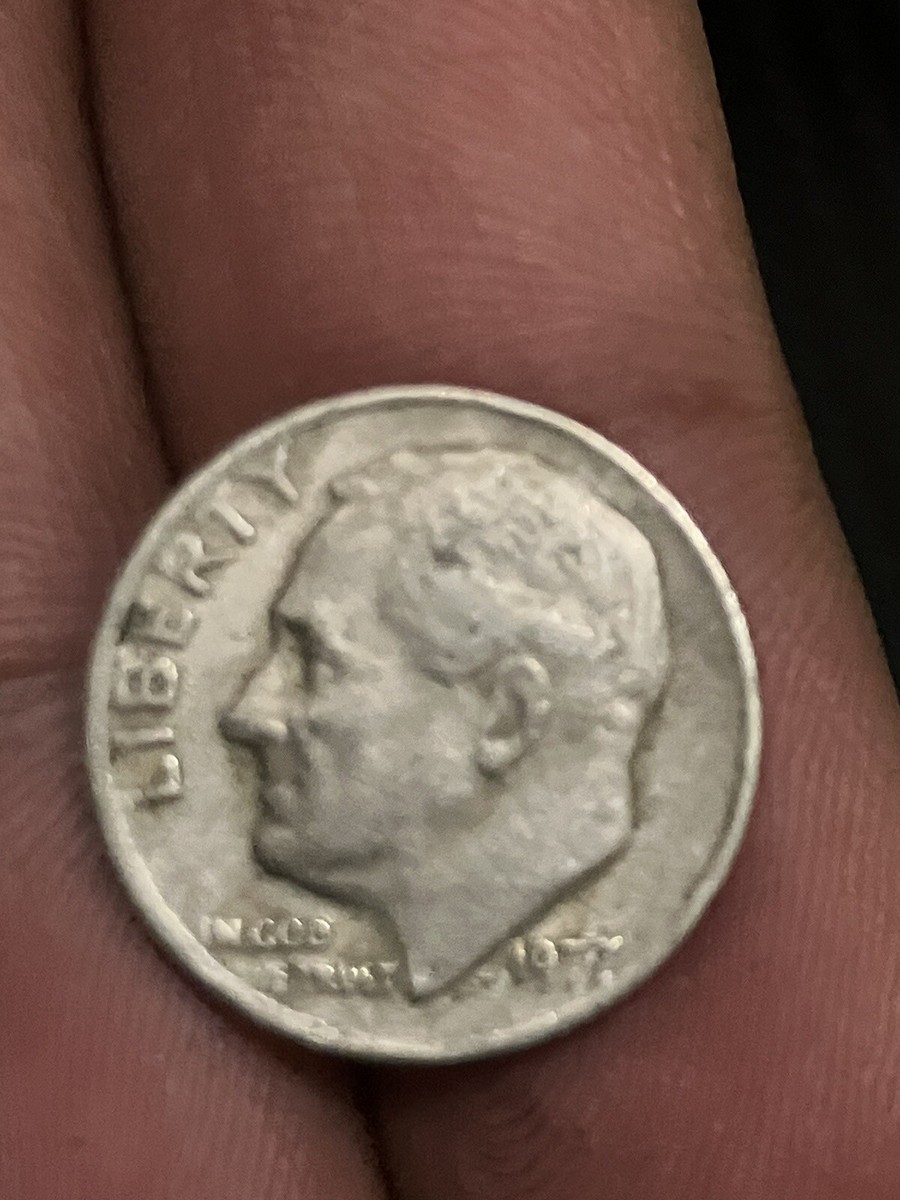 1977 No MInt Mark Missing Clad Layer Error Coin U S mint