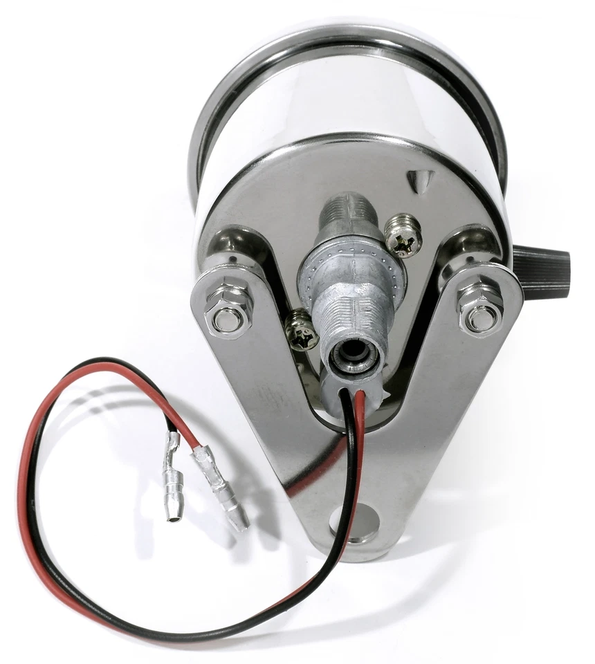 Mini-Tacho 60 mm Chrom Weiß 2:1 für Harley Suzuki Honda Yamaha KM/h Universal - Bild 2 von 3