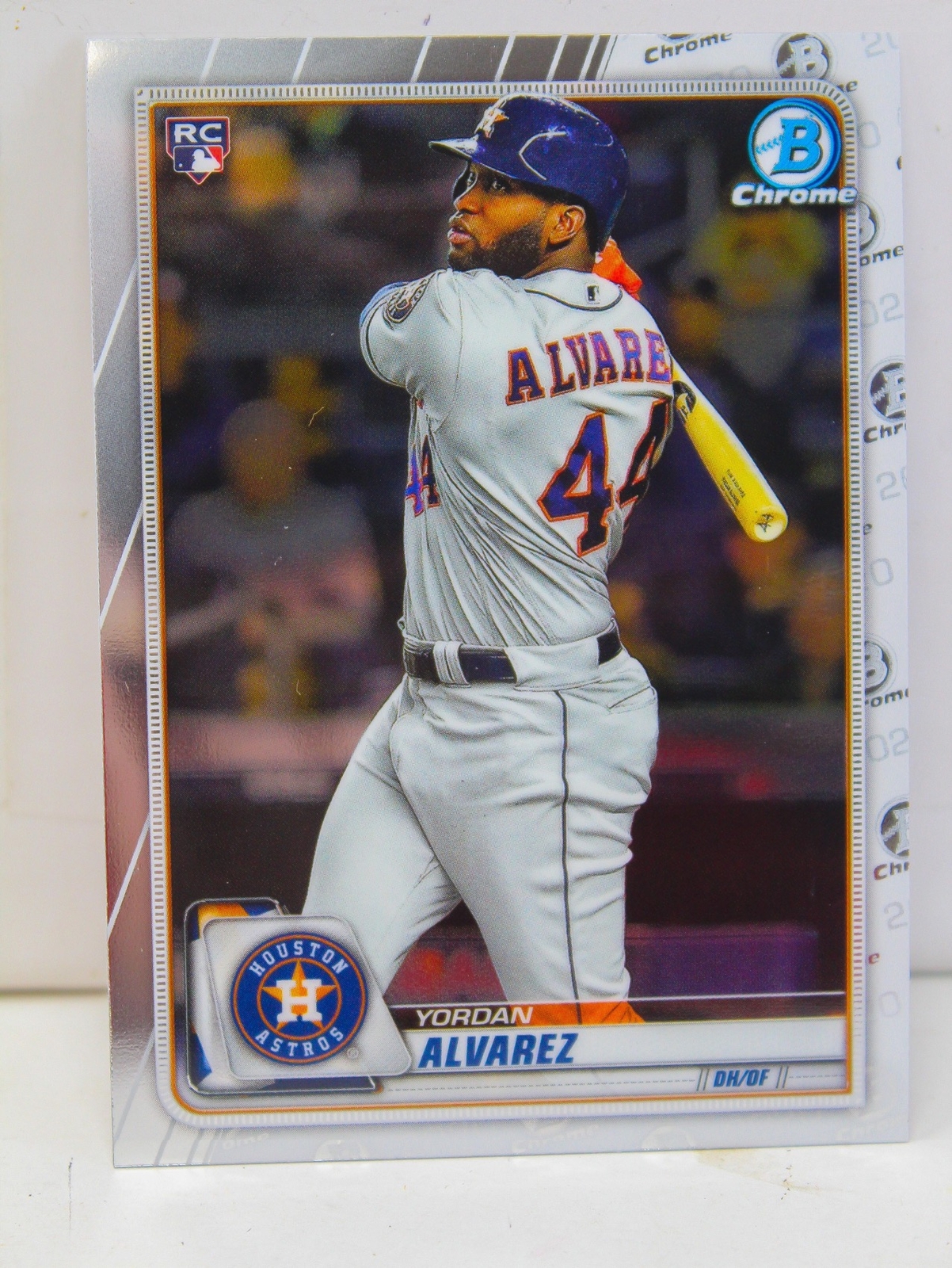 Yordan Alvarez RC 2020 MLB Bowman Chrome Baseball Rookie Card #25 Houston Astros