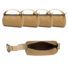 4pcs Tan Tactical Shooting Bag Front Rifle Support Sandbag Shooting Unfilled Bag