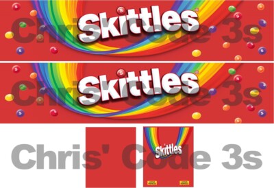 Code 3 selbstklebendes Vinyl Anhänger Aufkleber - Skittles Lackierung 1/50 1/64 1/76 1/87 1/148