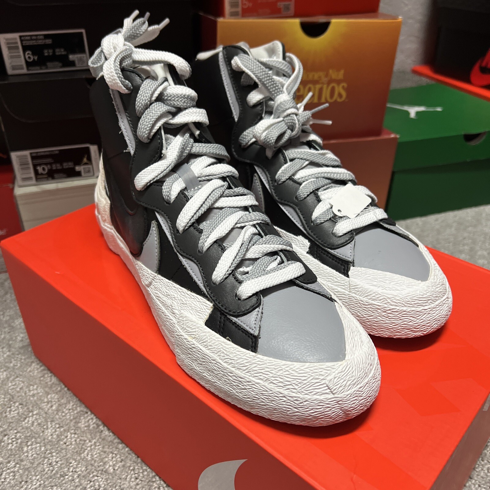 SACAI X NIKE Blazer basso x Sacai bianco e nero taglia uomo 10 5