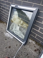 W3 600 X 600 Fixed Upvc Double Glazed Window Surplus Priced to Clear! Grey Black