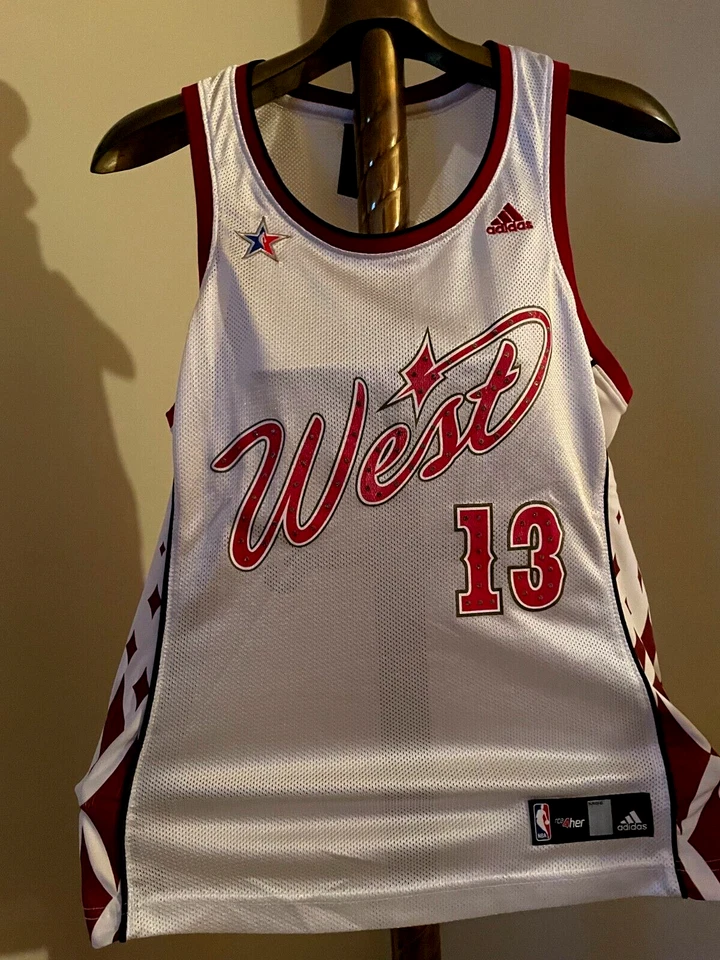 Camiseta deportiva de colección Steve NASH Adidas 4-Her #13 BLING PEQUEÑA "2007" West All Star Game + Foto 4 de 4