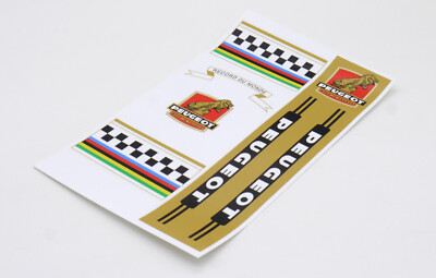 Peugeot Decals Sticker Decal 4 Piece Set for Road Bike Track Bike Fixie
