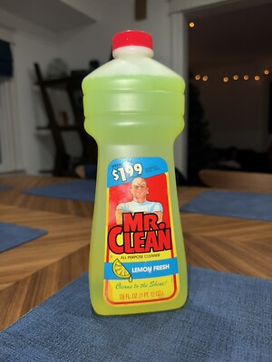 Vintage Mr. Clean Lemon Fresh All Purpose Cleaner 1985 NOS FULL Movie Prop