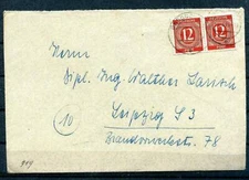Allied Occupation No. 919 MeF Horizontal Pair, On Letter