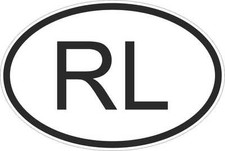 OVAL sticker flag country code bumper decal car lebanon lebanese RL