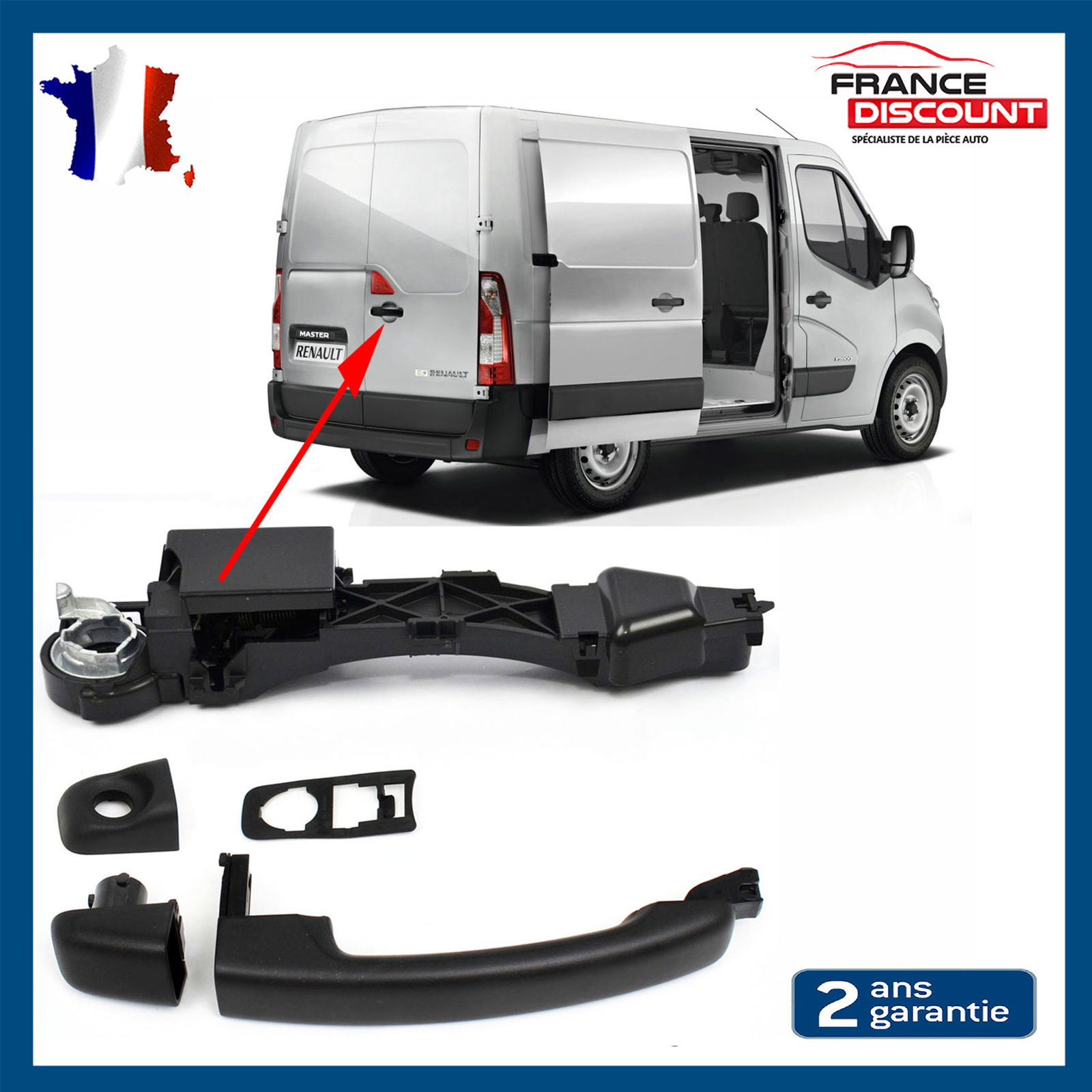 Poignée de porte avant droite mécanisme Master 3 Movano Interstar - 4