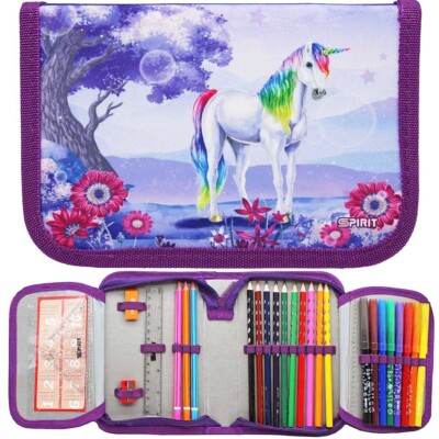 Spirit Schüleretui Magic Dream 28-teilig Federtasche Federmappe Unicorn Einhorn