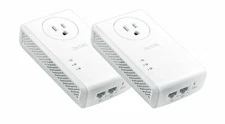 ZYXEL PLA5456-KIT - Powerline 2-port Gigabit Pass-Thru Ethernet Adapter