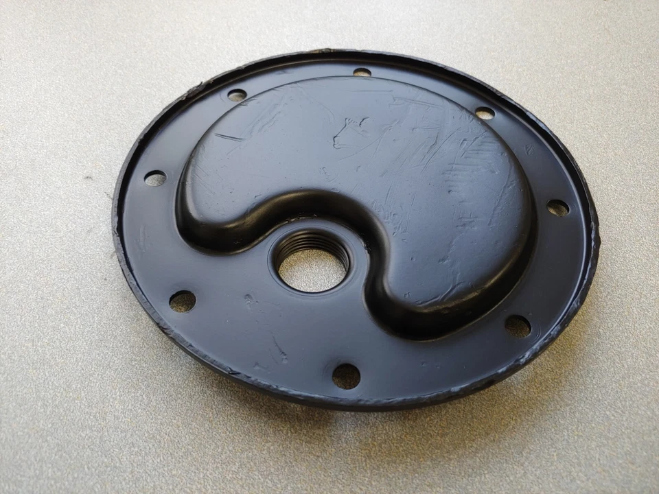 NICE USED ORIGINAL GENUINE PORSCHE 911 914-6 930 OIL SUMP STEEL COVER - Image 2 of 4