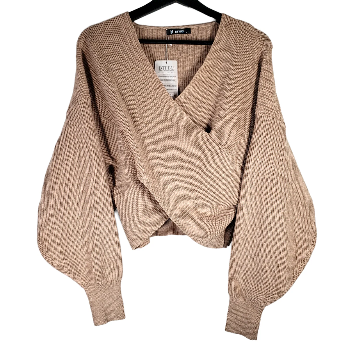 Cross wrap sale sweater