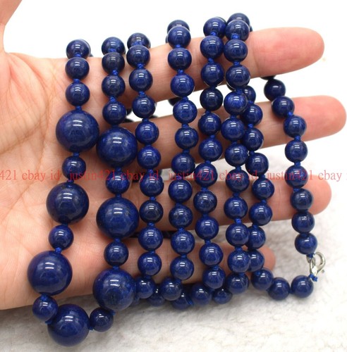 Collana Lunga Gioielli Gioielli Gemme Rotonde Originarie Multicolore Naturali 8+12mm 36-100" AAA - Foto 81 di 96