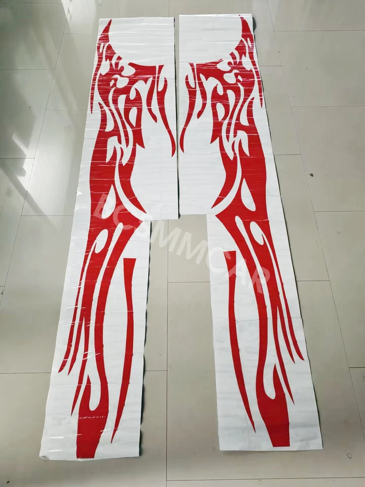 Calcomanías adhesivas de vinilo de llama de fuego izquierda derecha para automóvil accesorios exteriores para automóviles Foto 3 de 4