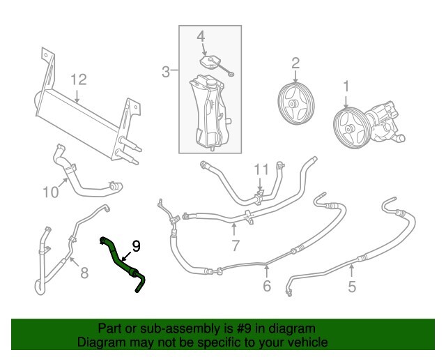 Ford OEM Power Steering Return Hose 7C3Z3A713G Image 9 for sale online