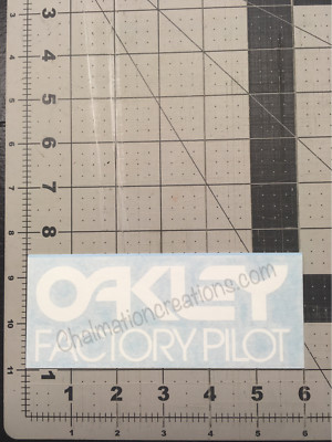 New Oakley Factory Pilot Vinyl Decal Rub On Die Cut Sticker