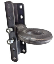 24k LB 5-Position Adjustable 3"ID Lunette Eye Tow Hitch Ring Pintle Hook Coupler