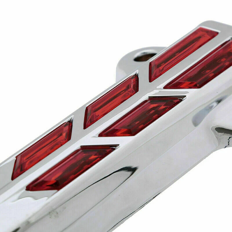 Пара светодиодных красных передних нижних пластиковых чехлов на ножки вилки подходят для Harley Davidson - Изображение 2 из 4