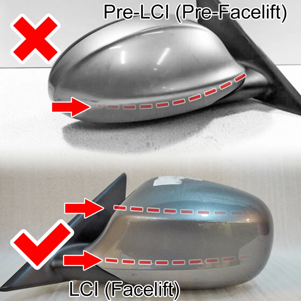 For BMW 3-Series E90 E91 E92 E93 LCI 2009-2011 Mirror Caps Exterior Mirrors - Image 2 of 4