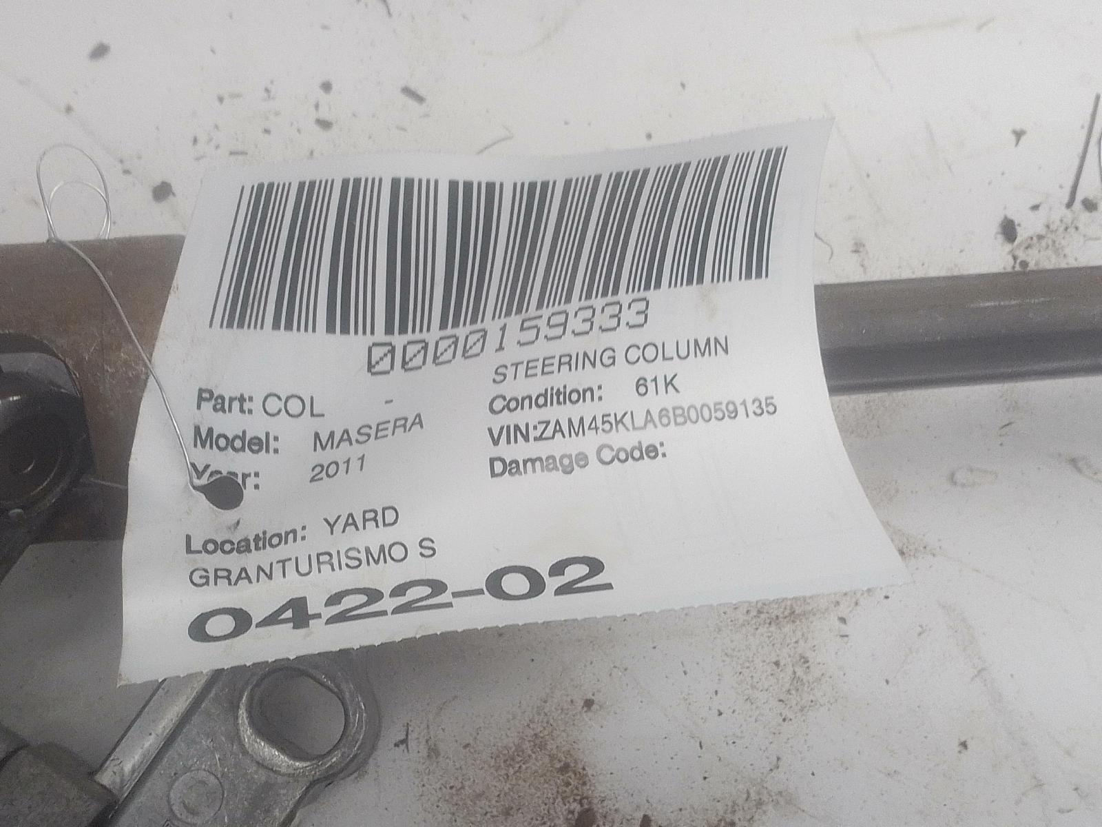 2008-2012 MASERATI GRANTURISMO S 4.7L RWD ELECTRIC STEERING COLUMN SHAFT OEM