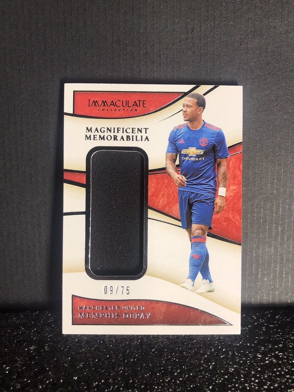 2020 Game Used Match Worn Patch MEMPHIS DEPAY World Cup Netherlands /75 Panini