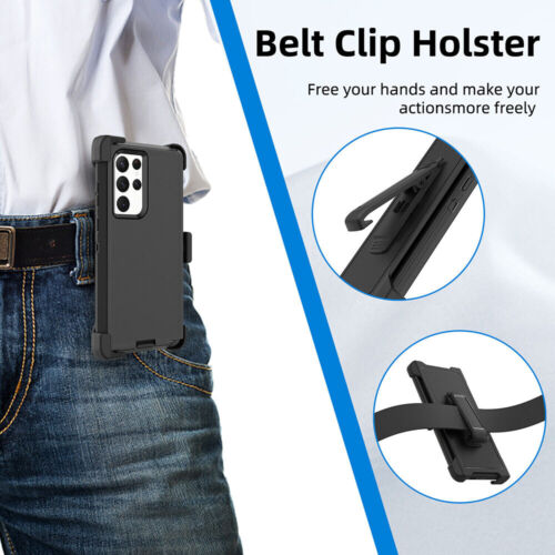 Funda protectora híbrida resistente con clip para cinturón para Samsung S22 S23 S24 S25 - Imagen 9 de 72