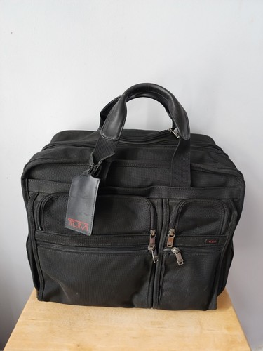 TUMI Alpha Deluxe Wheel Rolling Expandable Laptop Briefcase Carry On Bag 26003D4