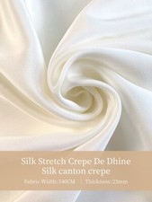Silk Stretch Heavy Crepe De Chine Garment Fabric for Women for Sewing by Meter