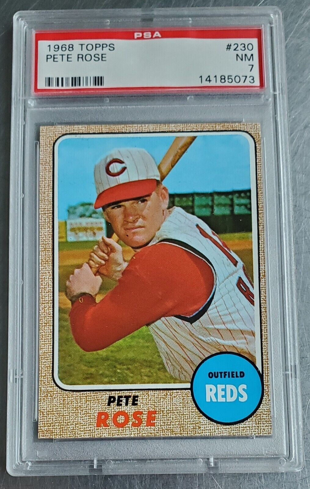 1968 TOPPS PETE ROSE #230 PSA 7 NM