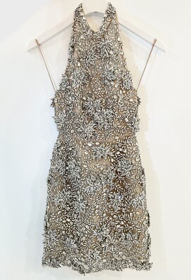 Oscar de la renta Crystal-Embellished Halter Mini Dress | eBay Oscar de la renta Crystal-Embellished Halter Mini Dress | eBay