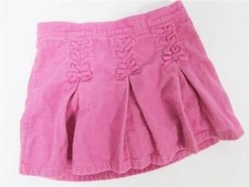 GYMBOREE KIDS GIRLS PINK RIBBON BOW CORDUROY SHORT PLEATED SKIRT SKORT 4 NEW