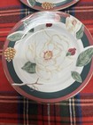 Set Of 5 Vintage 8” Tienshan “Magnolia” Fine China Salad Plates Holiday-Floral — photo 6