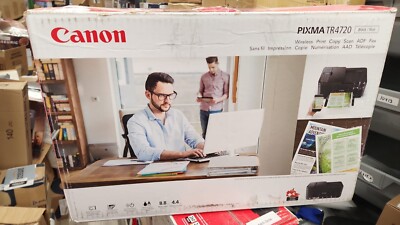 Canon PIXMA TR4720 All-in-One Wireless Printer. Copy. Scan. Fax NO INK Open box