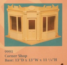 Corner Shop Kit Houseworks 9991 unfinished wood 1/12 scale dollhouse FREE SHIP