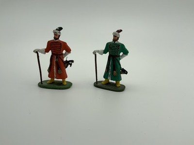 Two Miniature Hand Painted Russian Strelets Soldiers