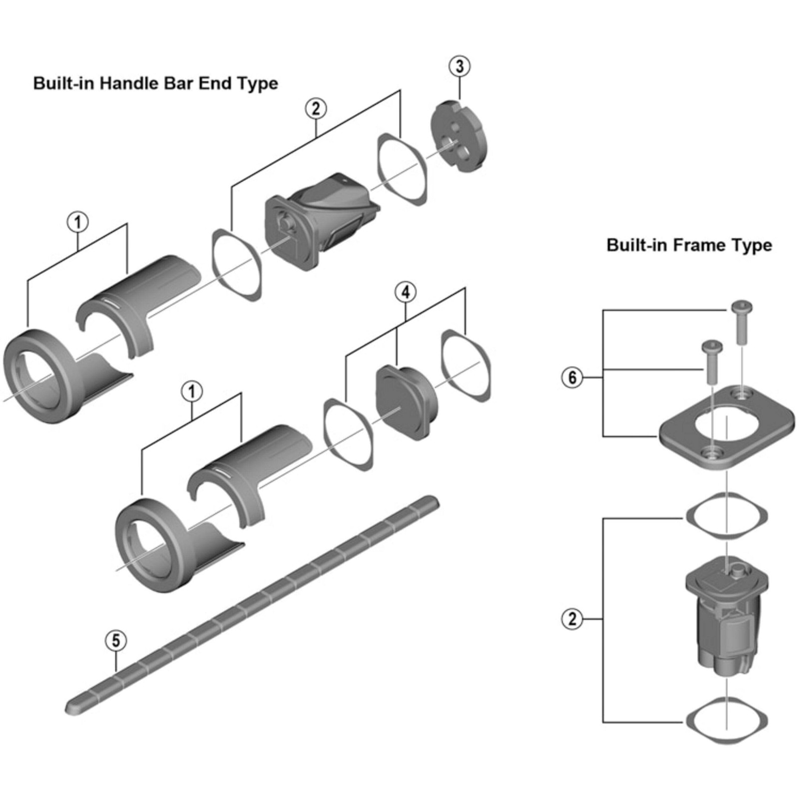 Shimano Spares EW-RS910 handle holder A and B