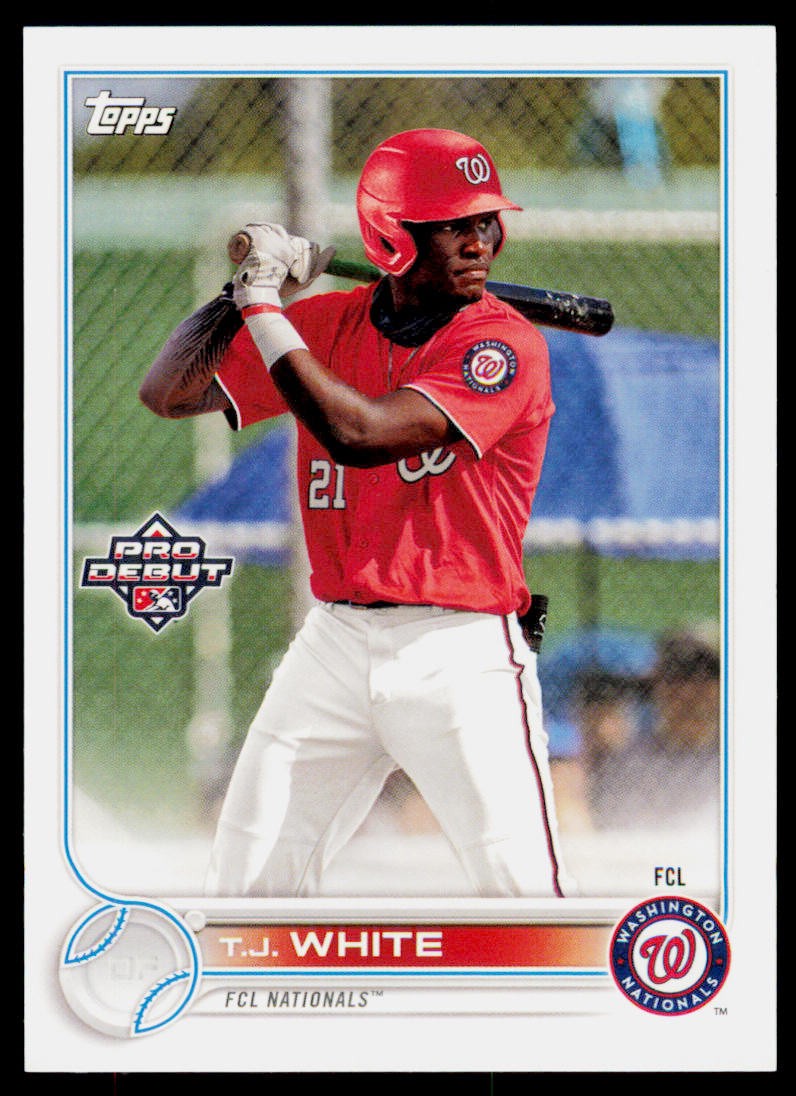 T.J. White #PD-191 2022 Topps Pro Debut Baseball Autographs