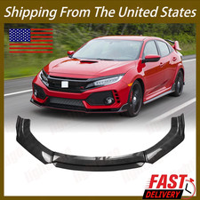 For Honda Civic 2013-2015 9th Sedan Carbon Fiber Front Bumper Lip Splitter